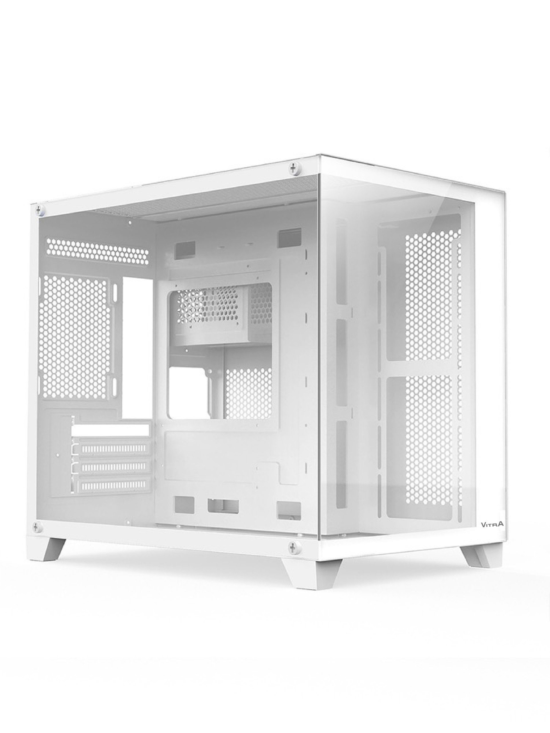 Vỏ Case VITRA CRYSTAL S1 V2 WHITE (MATX/Màu Trắng/Rad 360)